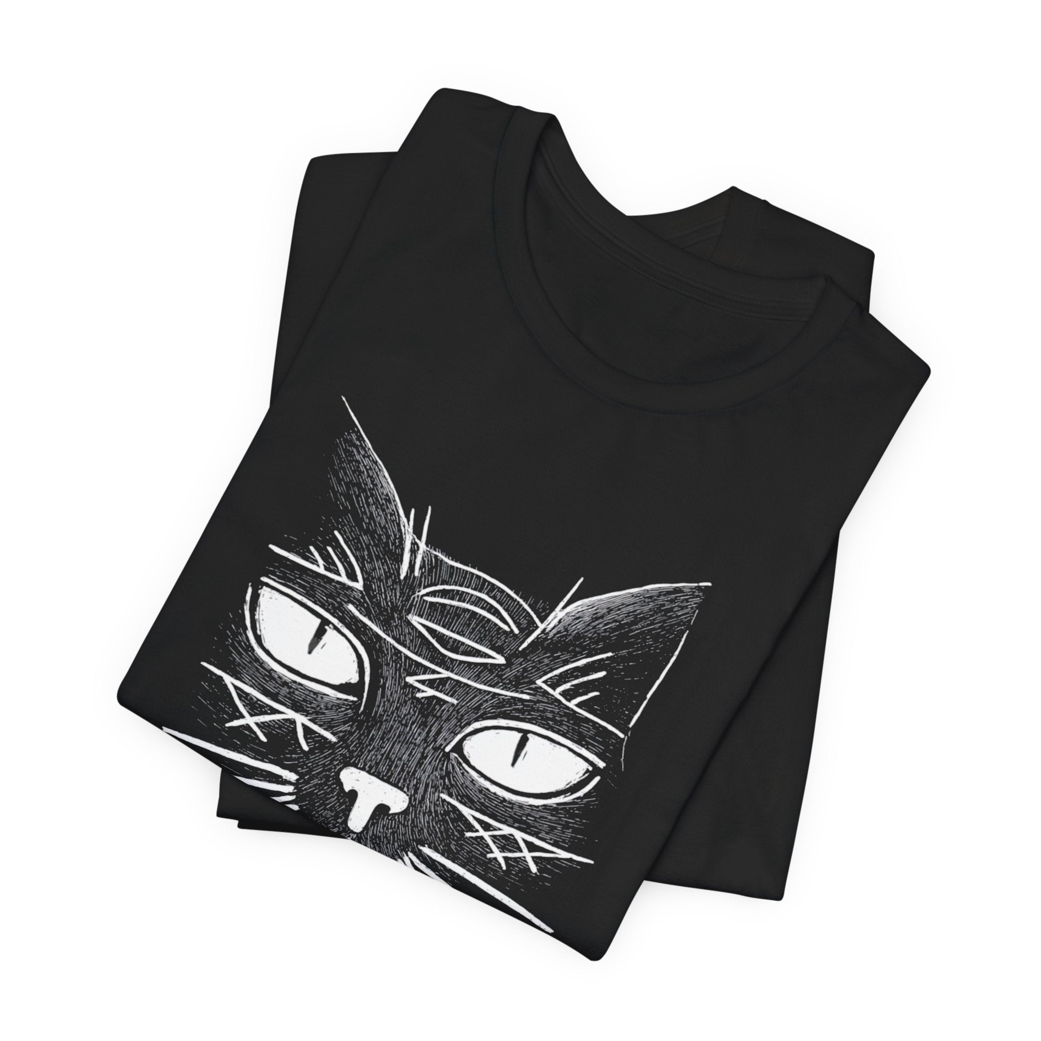 T-shirt à motif chat