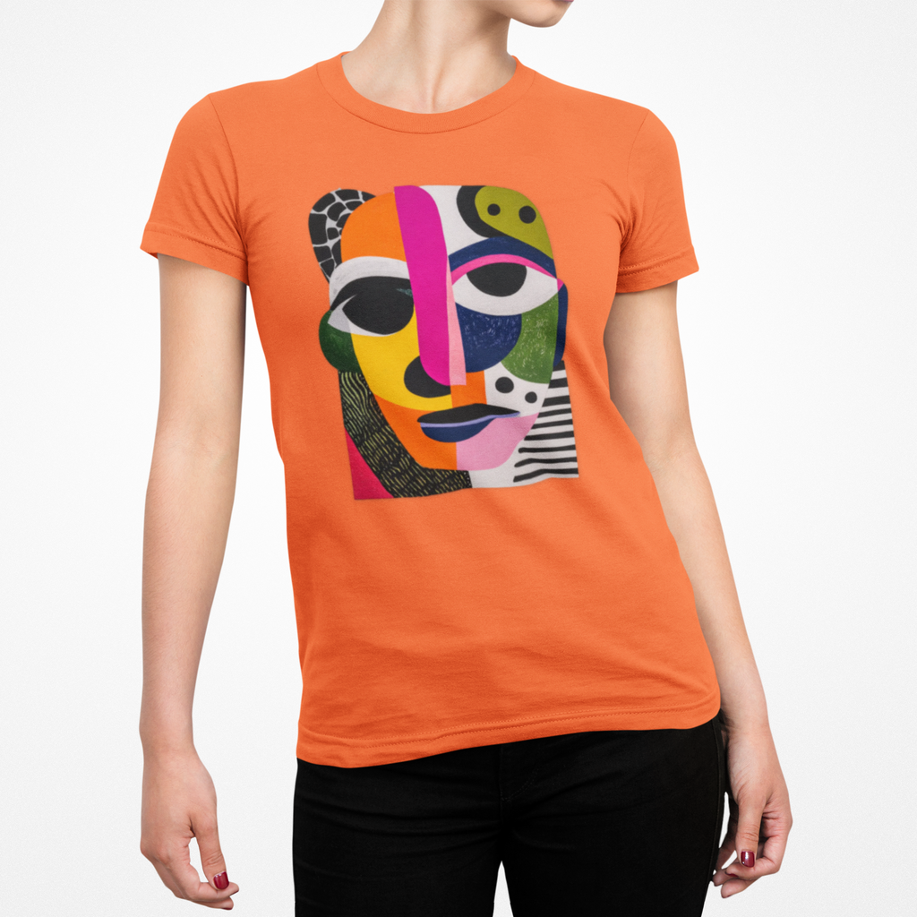 Women's artistic face T-shirt