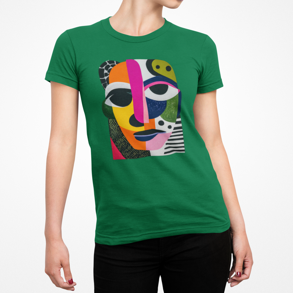 Women's artistic face T-shirt