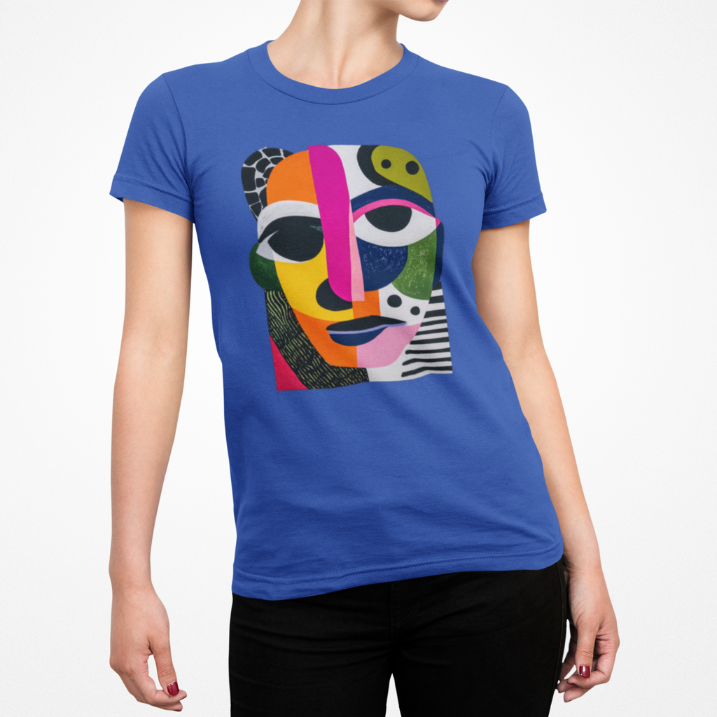 Women's artistic face T-shirt