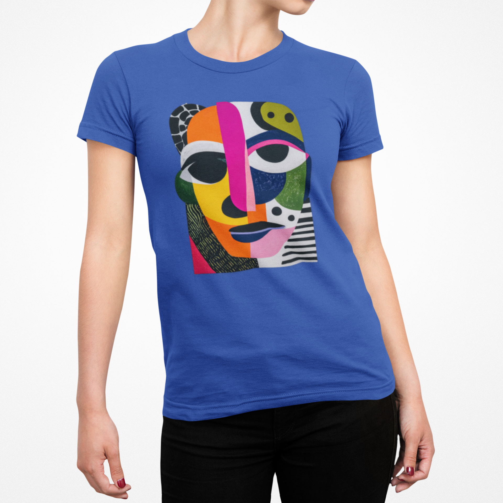 Women's artistic face T-shirt