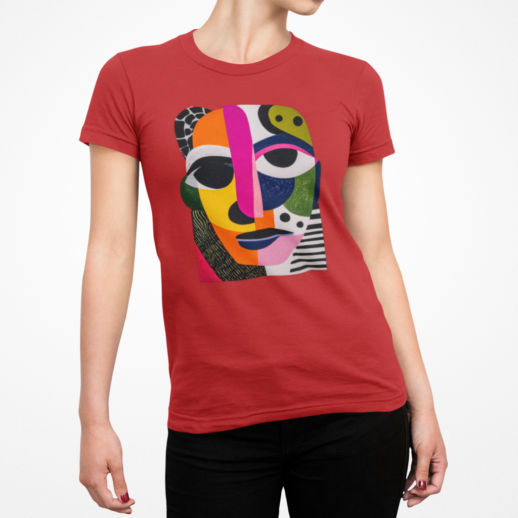 Women's artistic face T-shirt