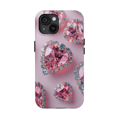 Coque de téléphone - Motif diamant rose