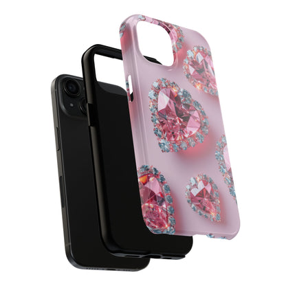 Coque de téléphone - Motif diamant rose