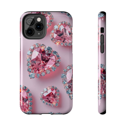 Coque de téléphone - Motif diamant rose