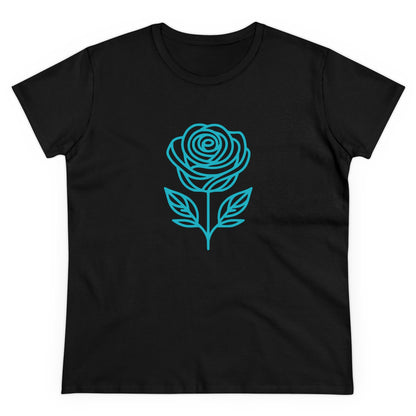 T-Shirt - Beautiful turquoise rose pattern