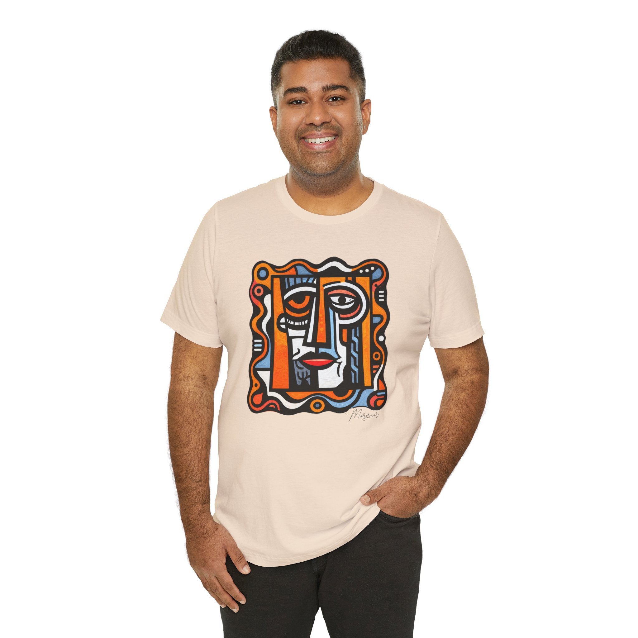 Artistic Face T-shirt — Abstract Line Art Portrait