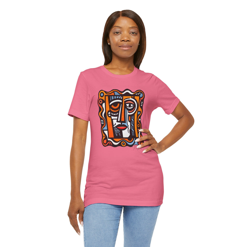 Artistic Face T-shirt — Abstract Line Art Portrait