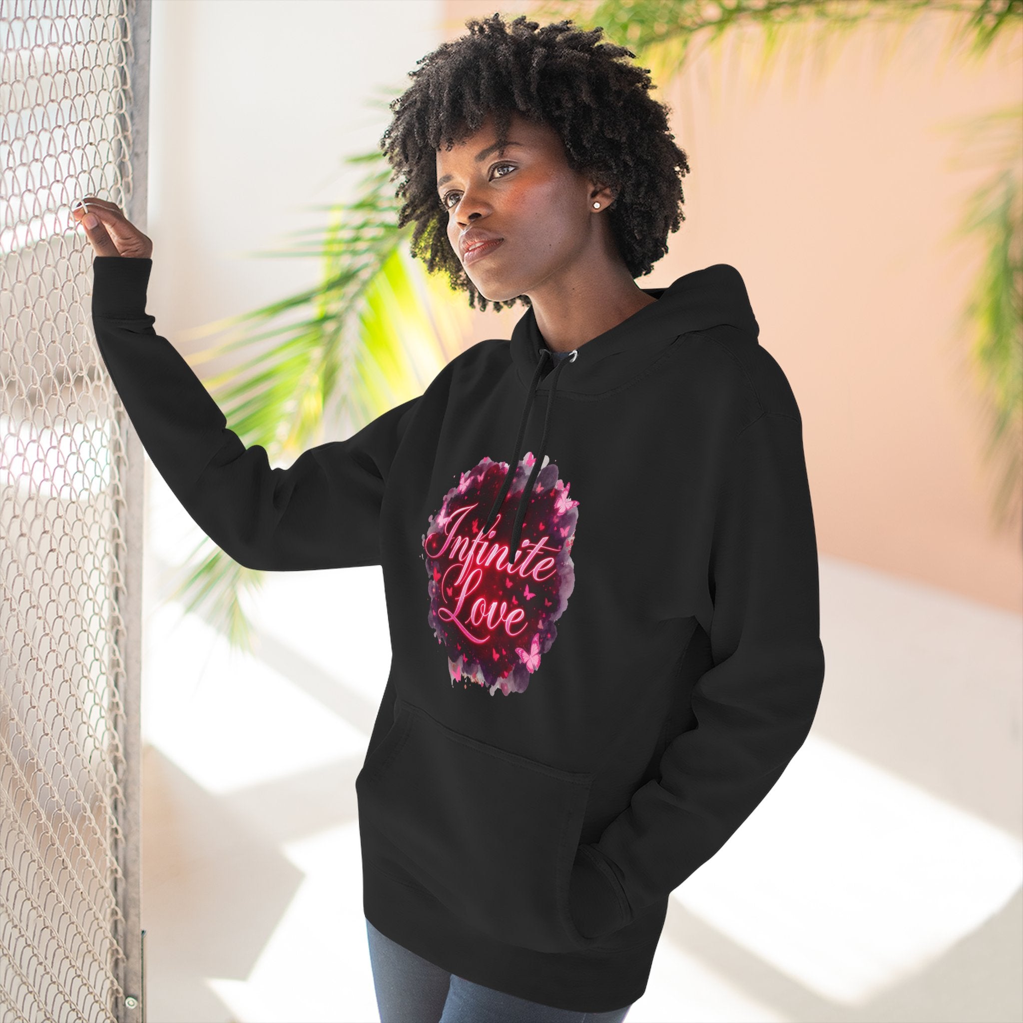 Fleece Hoodie - Infinite Love Pattern