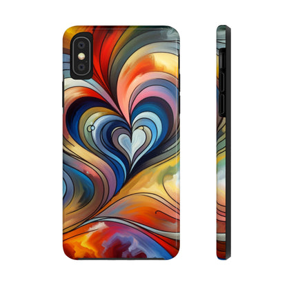 Coque de téléphone - Motif cœur coloré