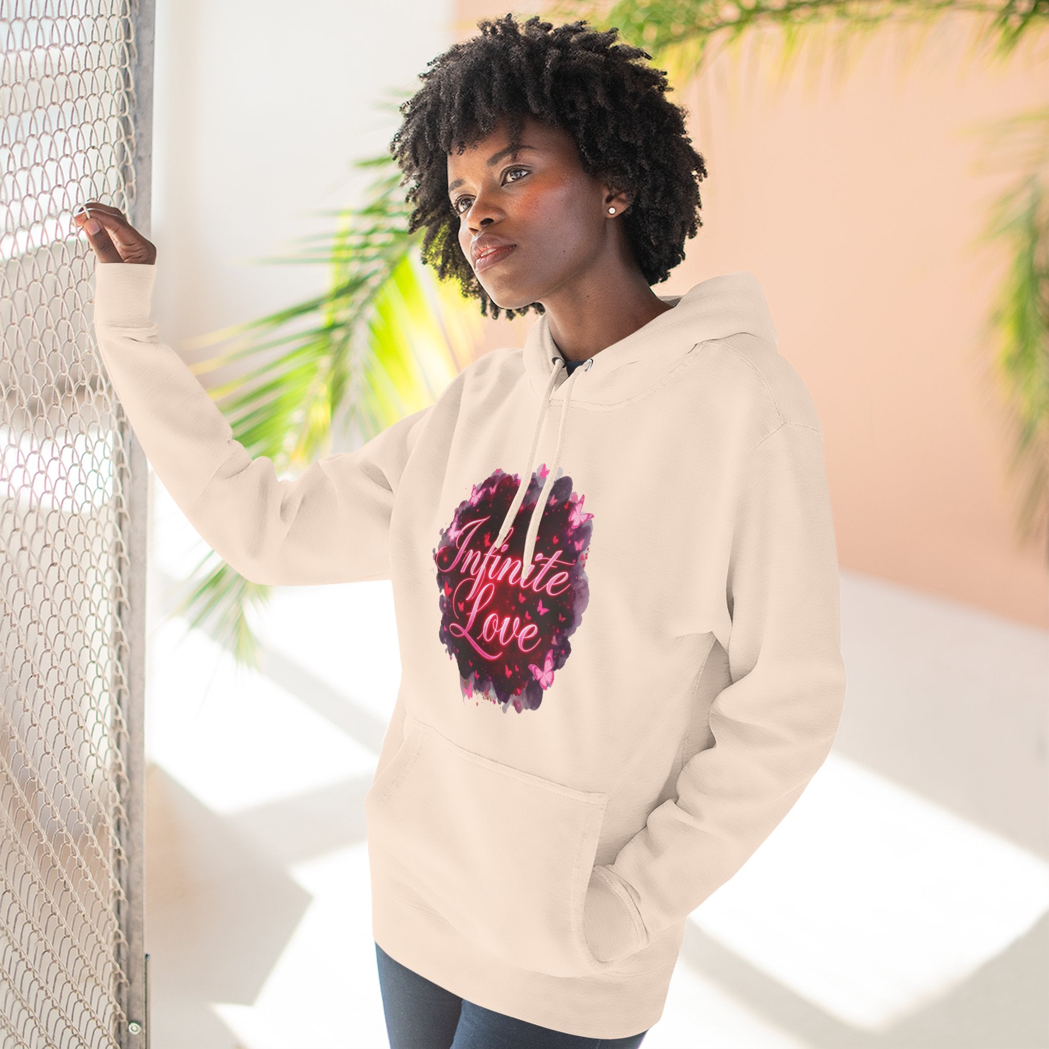Fleece Hoodie - Infinite Love Pattern