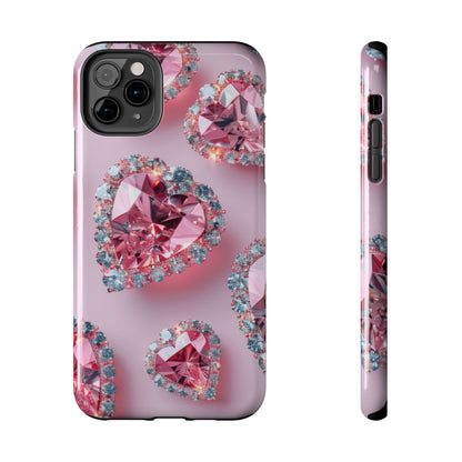 Coque de téléphone - Motif diamant rose