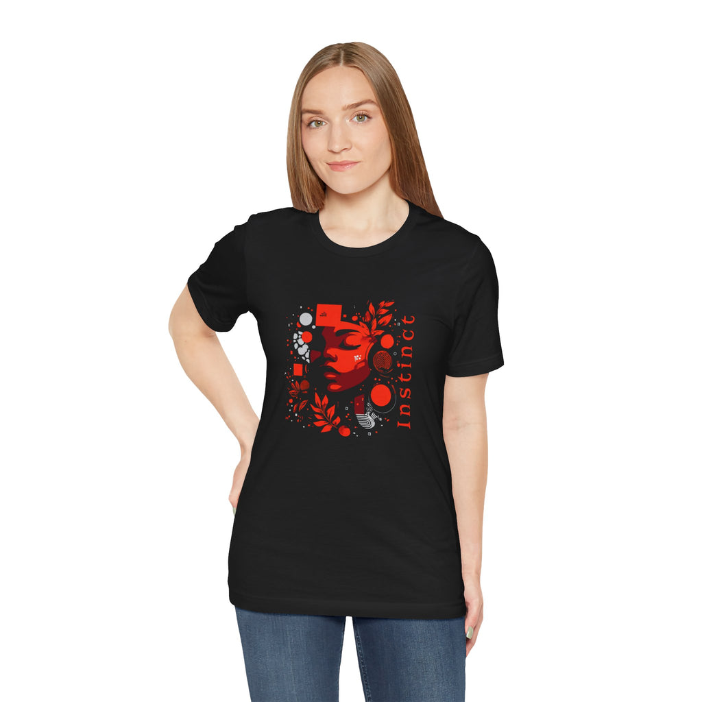 Instinct Graphic Tee — 'instinct' Minimal Text T-Shirt