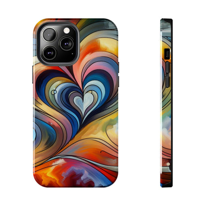 Coque de téléphone - Motif cœur coloré