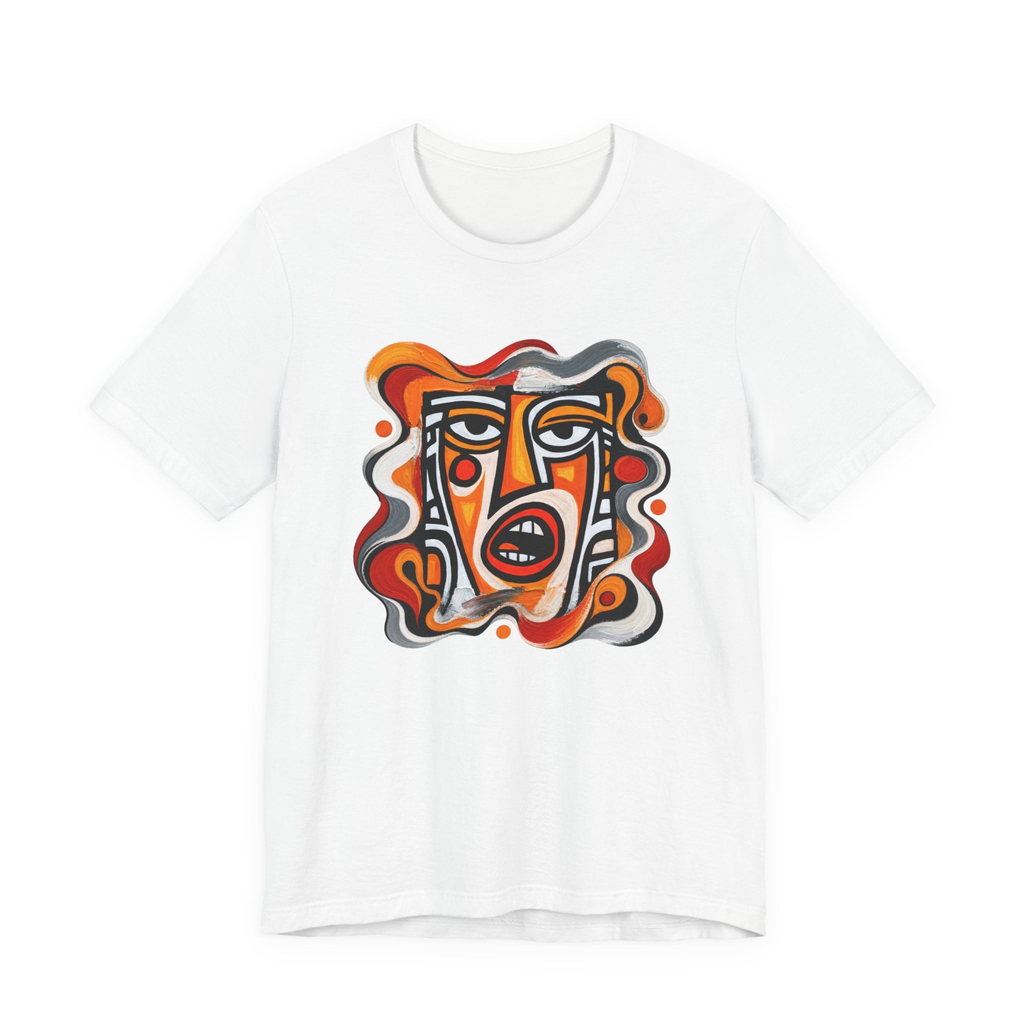 T-shirt Visage Tribal Abstrait