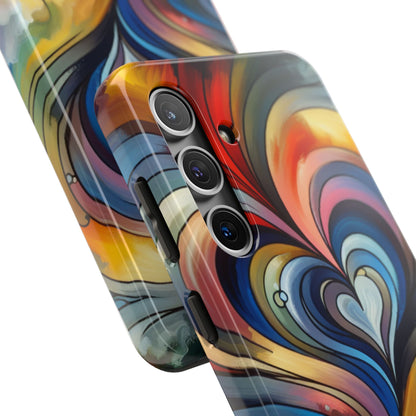 Coque de téléphone - Motif cœur coloré