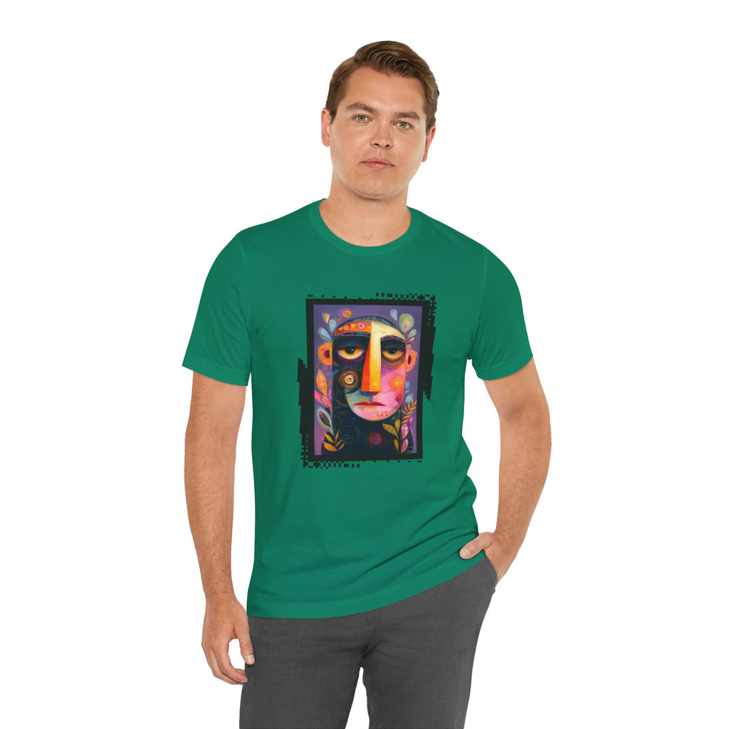 Colorful abstract face T-shirt - artistic design
