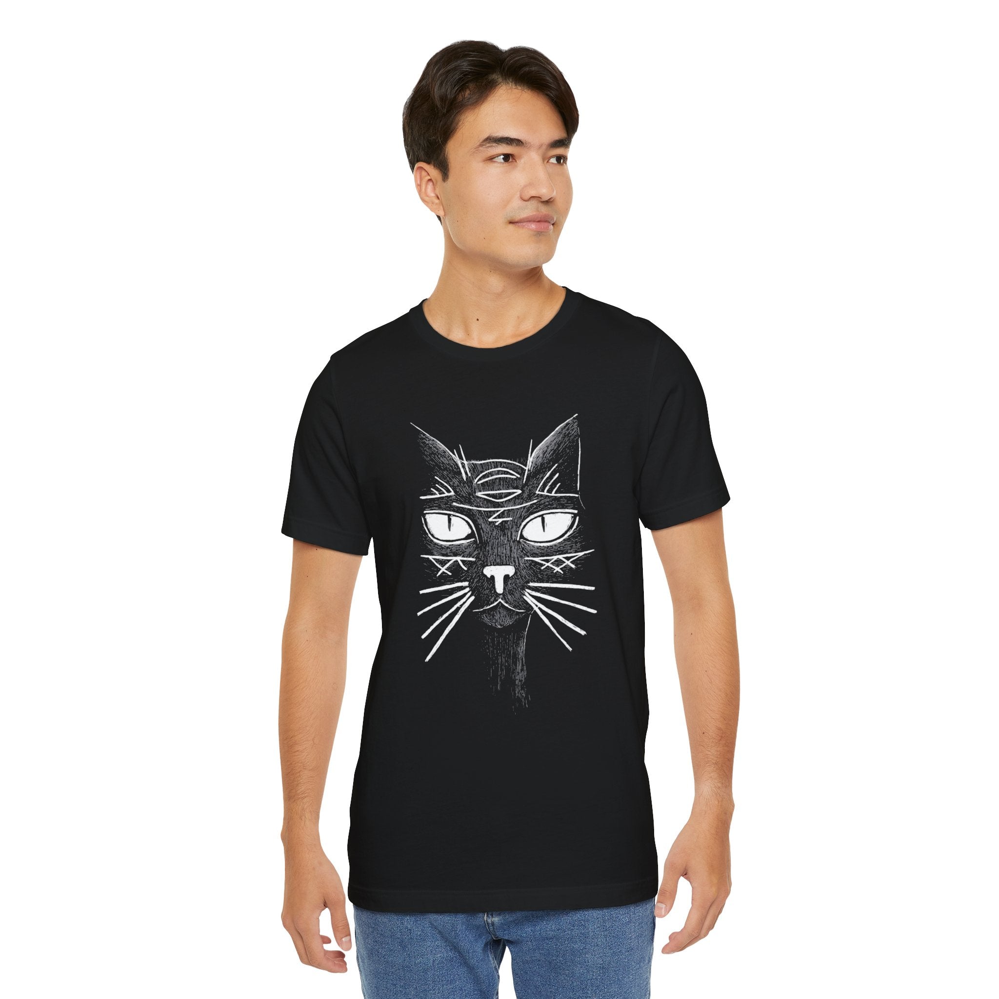 T-shirt à motif chat
