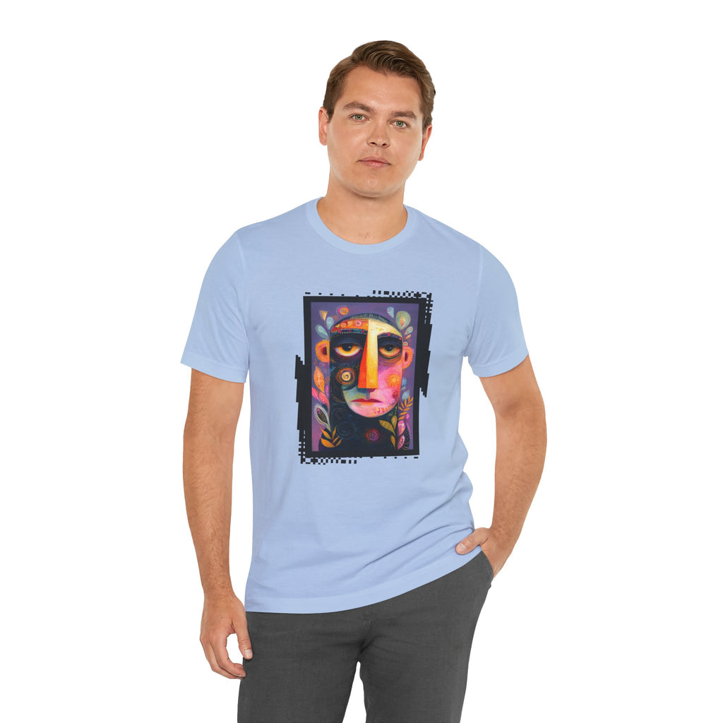 Colorful abstract face T-shirt - artistic design