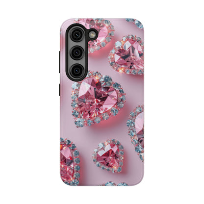 Coque de téléphone - Motif diamant rose