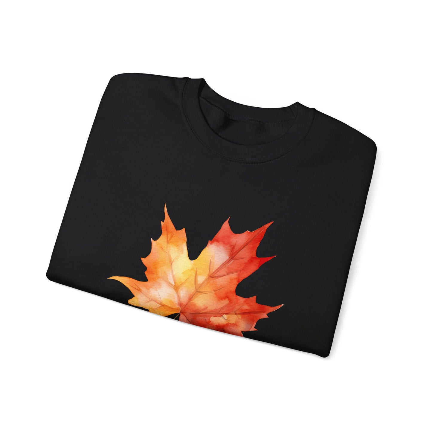 Sweat-shirt à motif feuilles d'automne