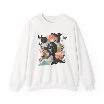 Sweat-shirt ras du cou artistique