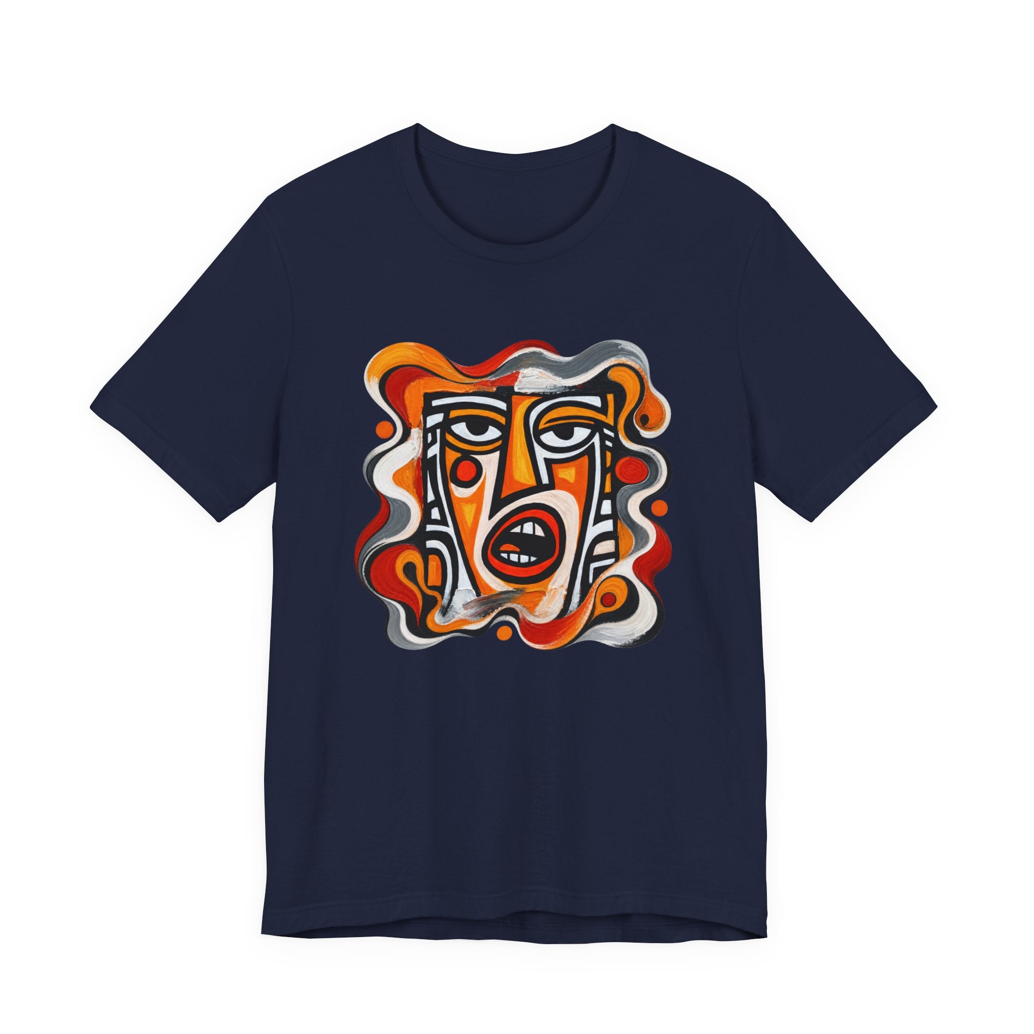 T-shirt Visage Tribal Abstrait