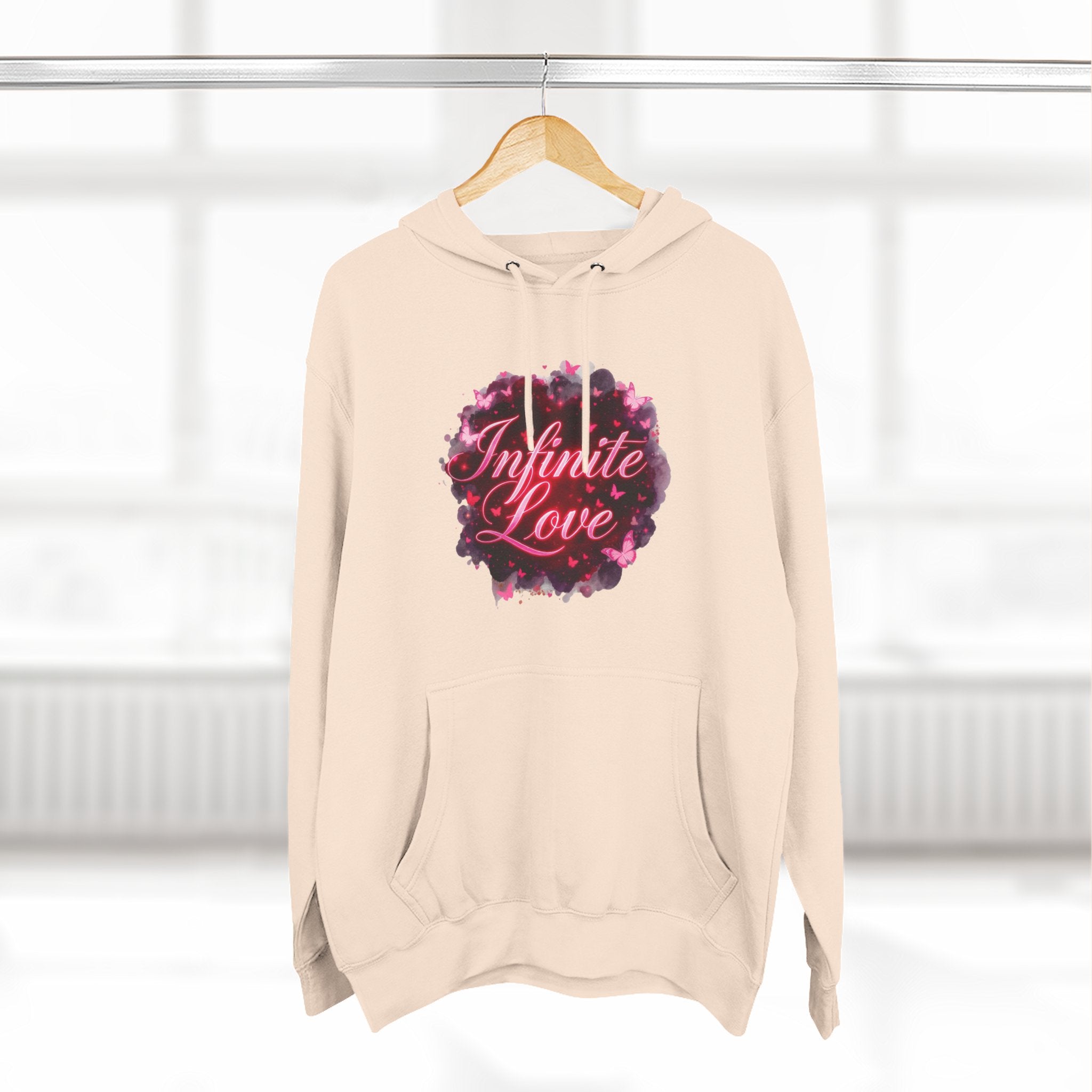 Fleece Hoodie - Infinite Love Pattern