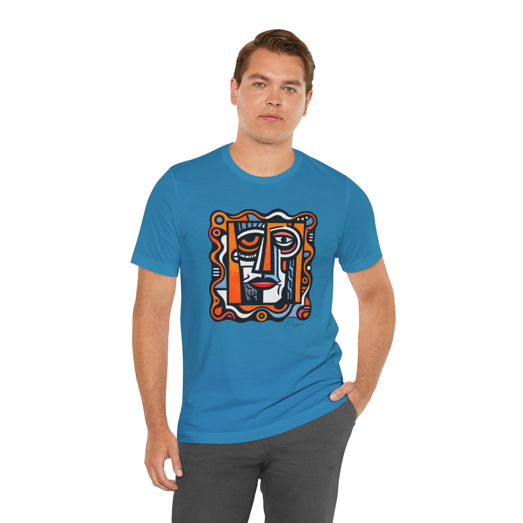 Artistic Face T-shirt — Abstract Line Art Portrait
