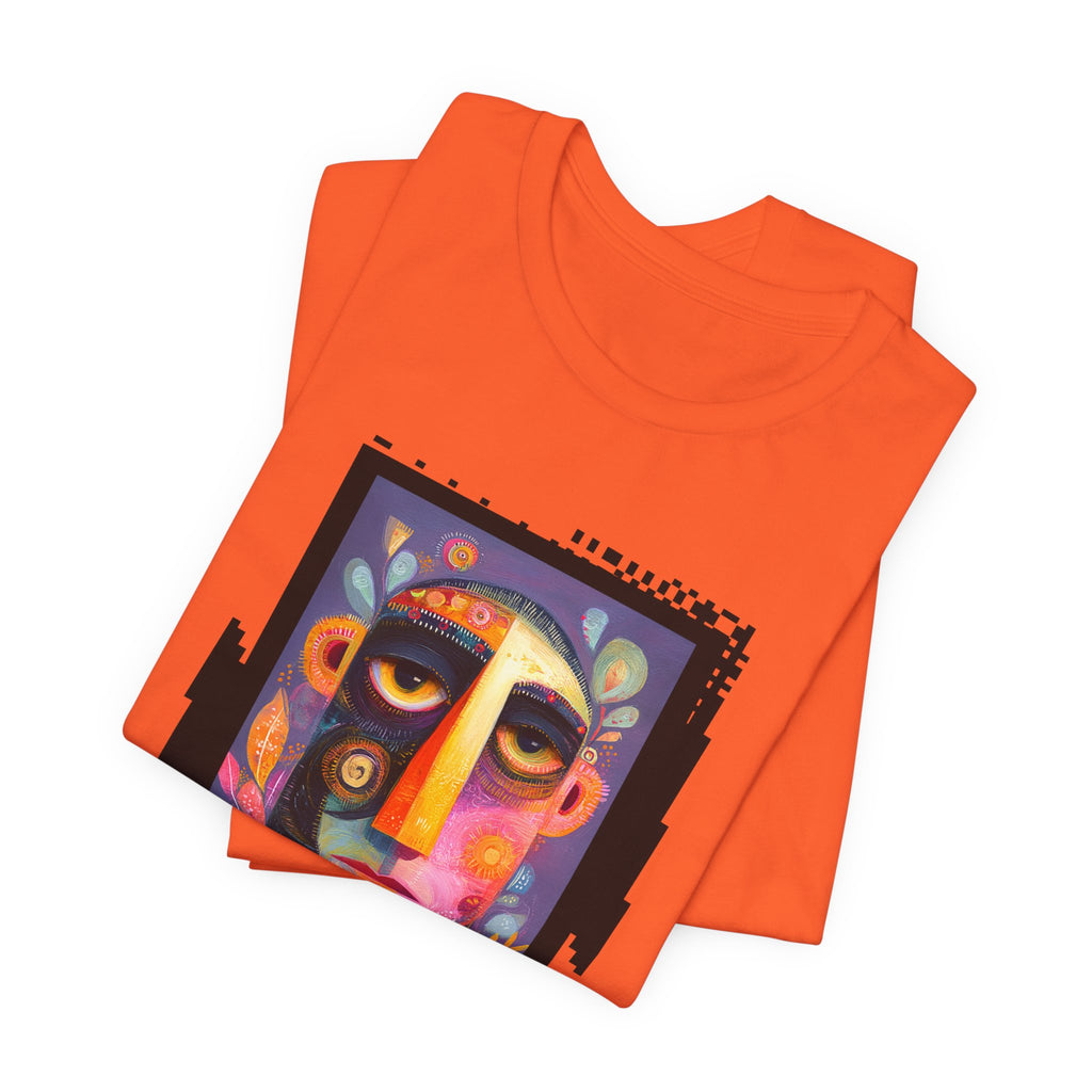 Colorful abstract face T-shirt - artistic design