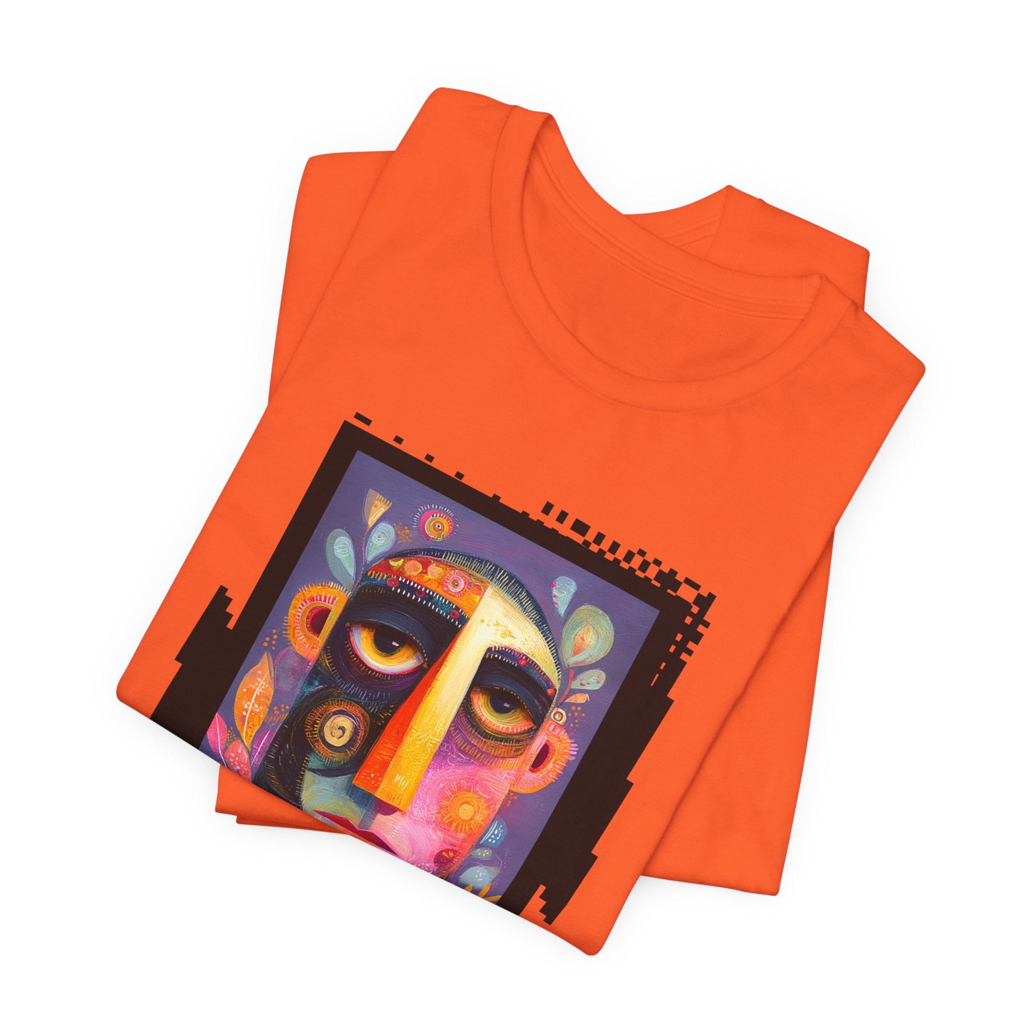 Colorful abstract face T-shirt - artistic design