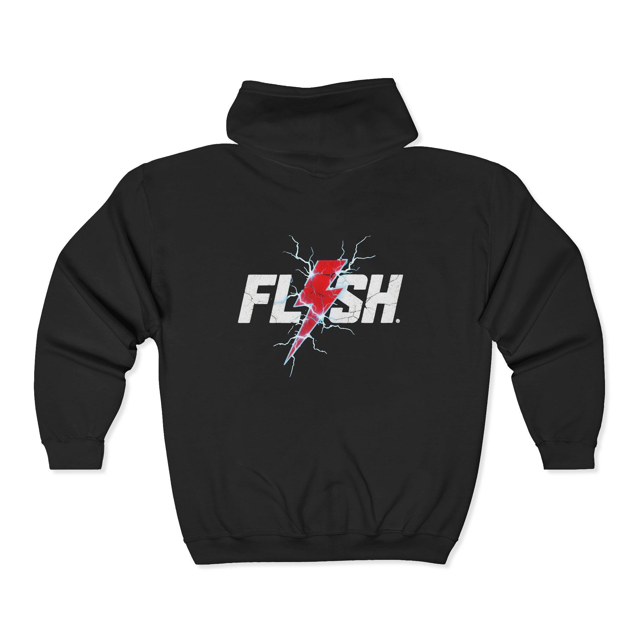 Zip-up hoodie with Flash design