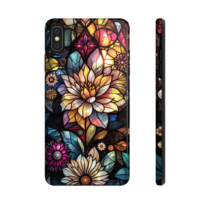 Phone Case - Stained Glass Flowers Design