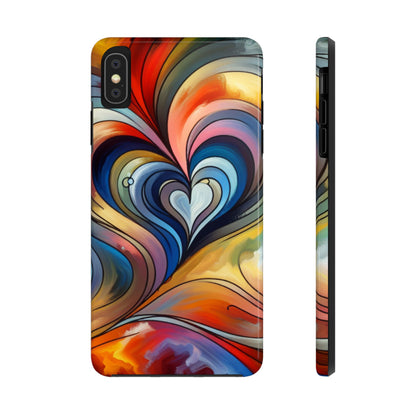 Coque de téléphone - Motif cœur coloré