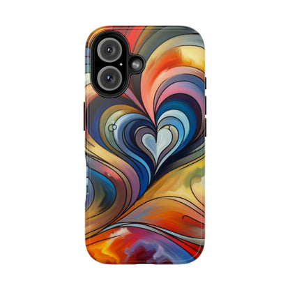 Coque de téléphone - Motif cœur coloré