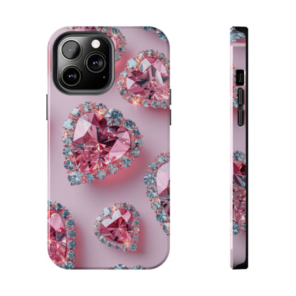 Coque de téléphone - Motif diamant rose