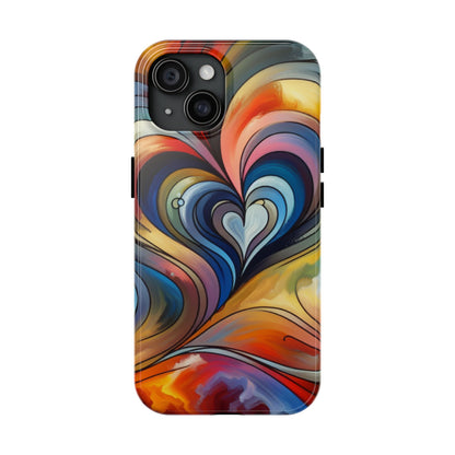 Coque de téléphone - Motif cœur coloré