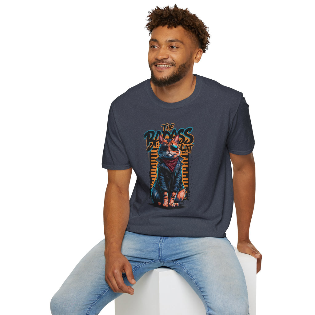 Cat t-shirt - Bad ass cat pattern