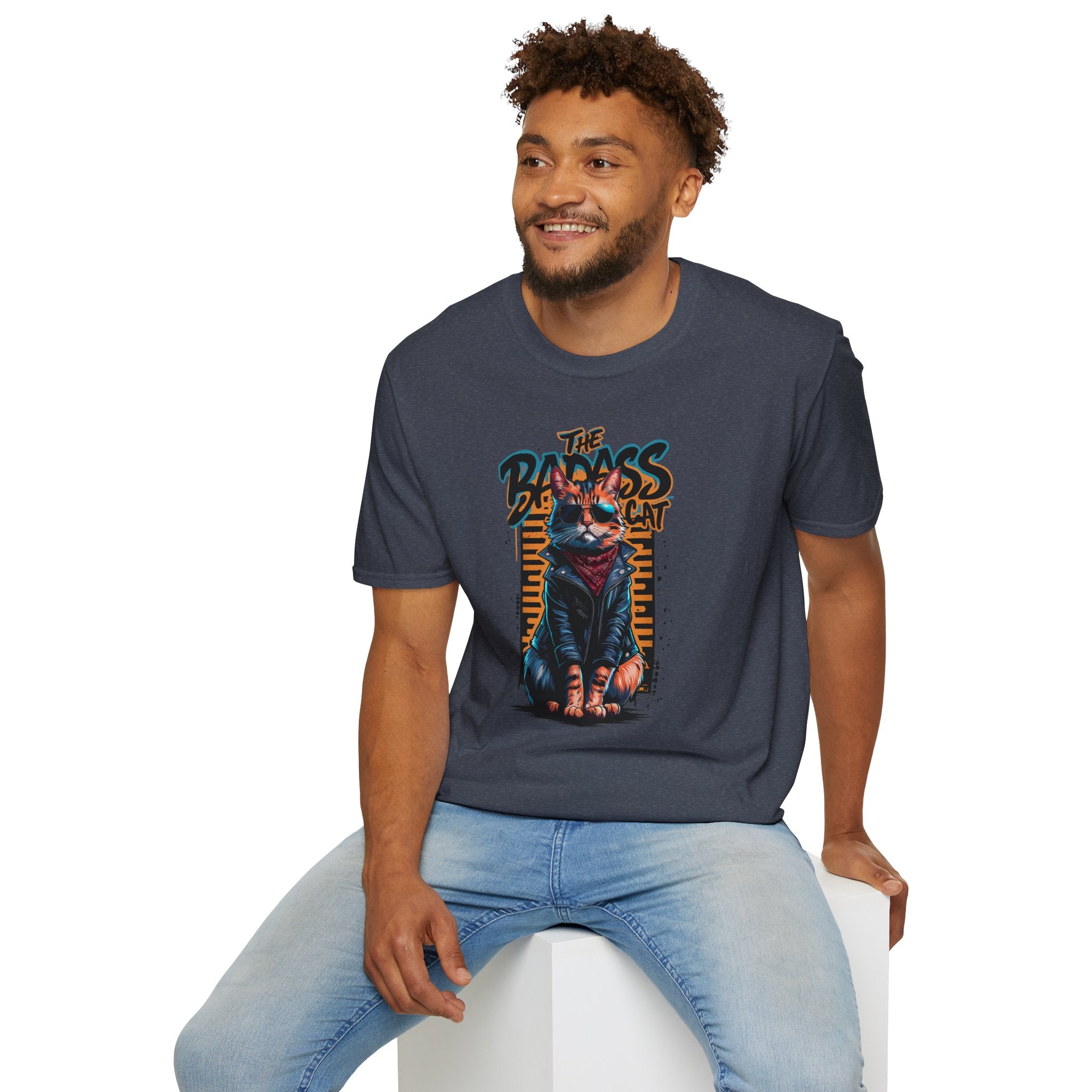 Cat t-shirt - Bad ass cat pattern