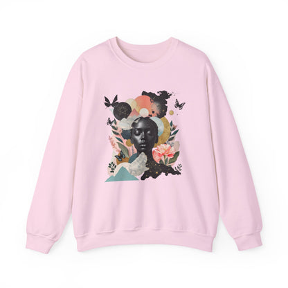 Sweat-shirt ras du cou artistique