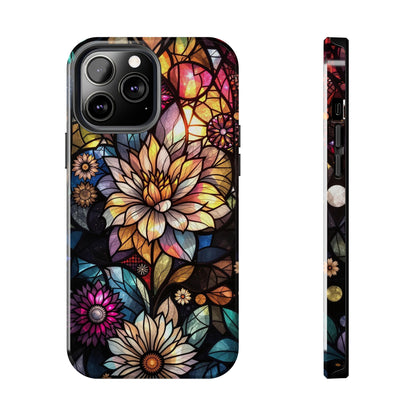 Phone Case - Stained Glass Flowers Design