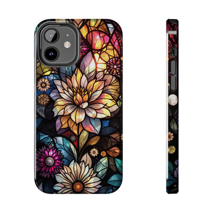 Phone Case - Stained Glass Flowers Design