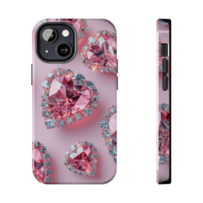 Coque de téléphone - Motif diamant rose