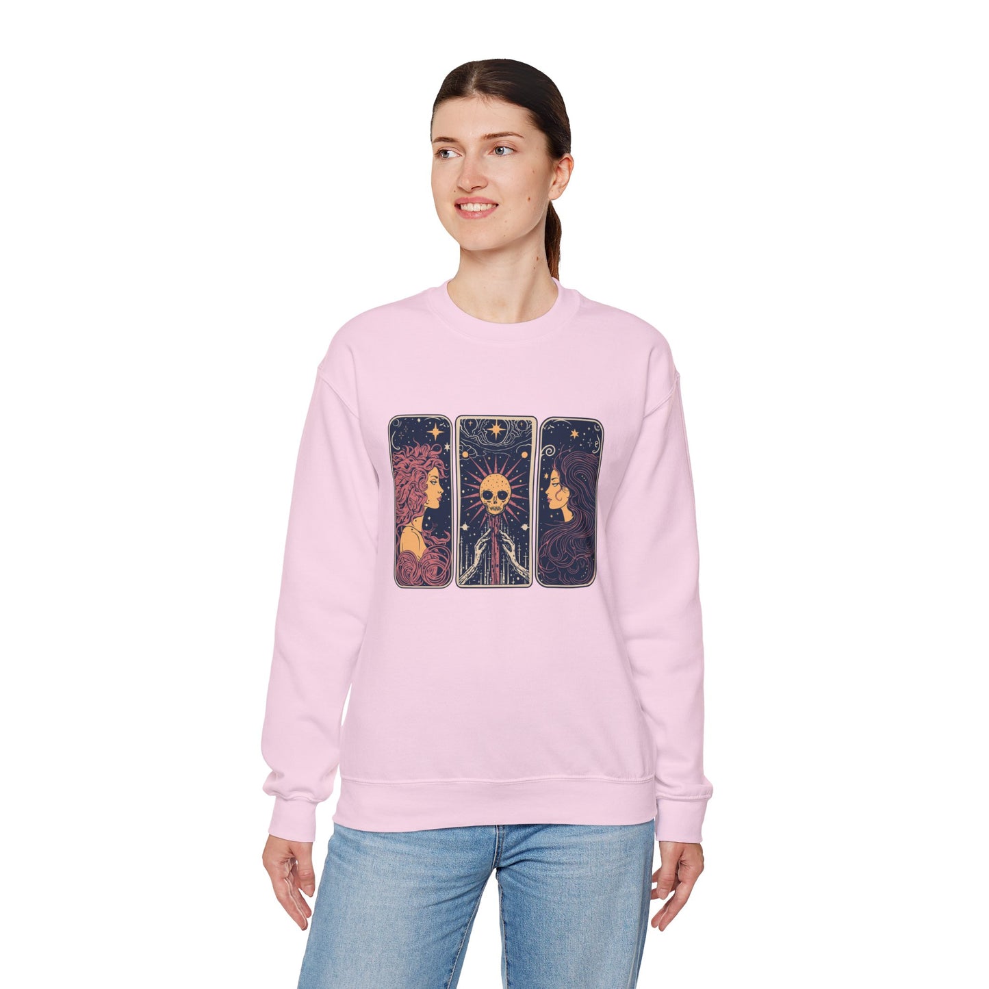 Sweat-shirt à motif de cartes de tarot
