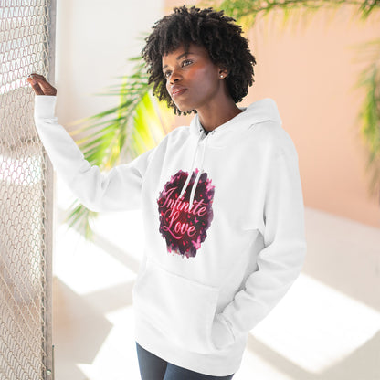 Sweat à capuche polaire - Motif amour infini