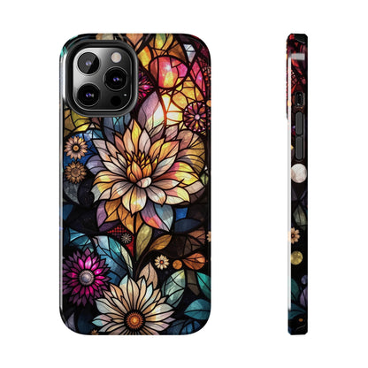 Phone Case - Stained Glass Flowers Design