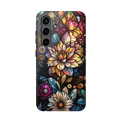Phone Case - Stained Glass Flowers Design