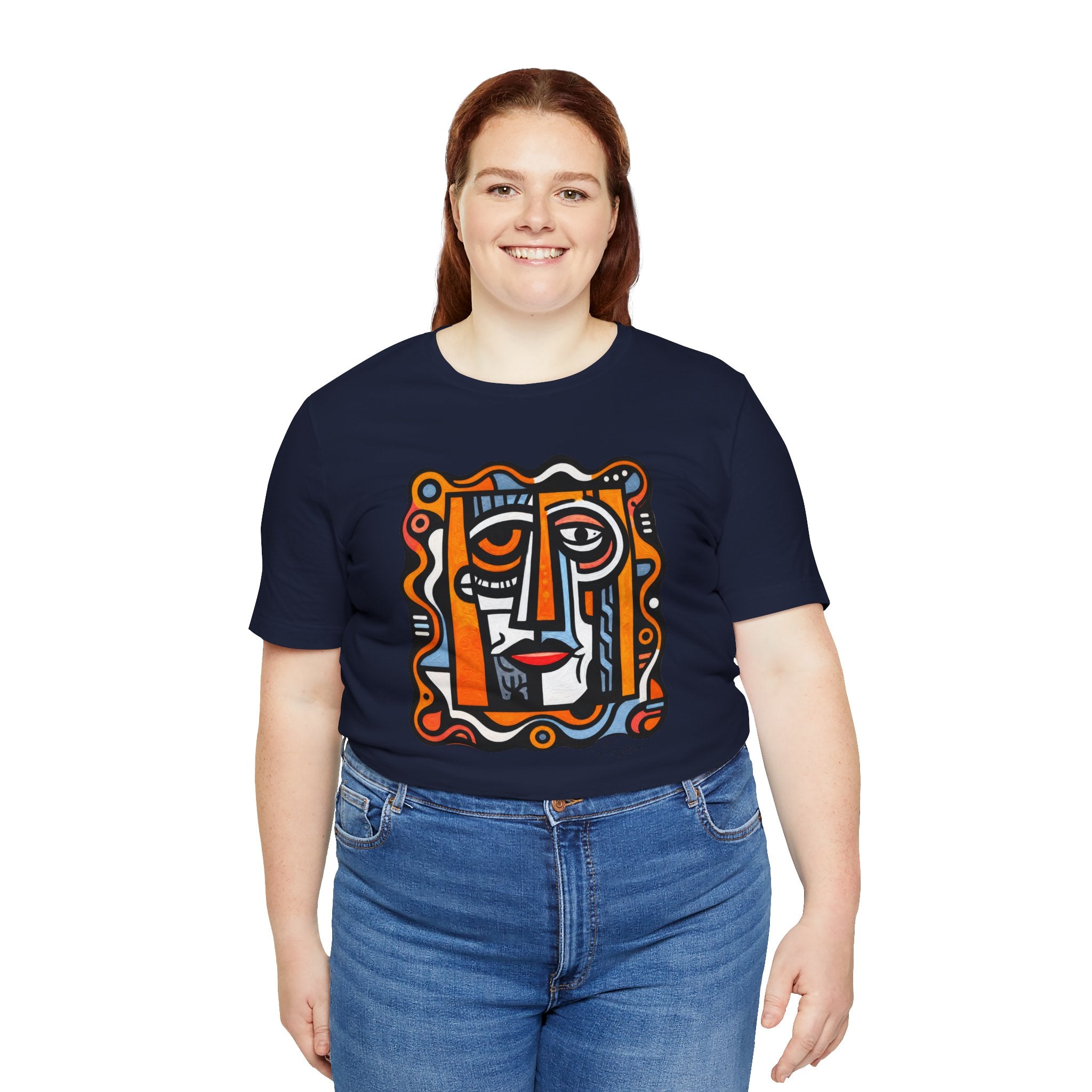 Artistic Face T-shirt — Abstract Line Art Portrait