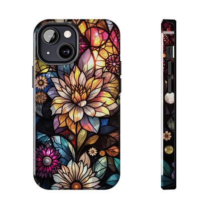 Phone Case - Stained Glass Flowers Design