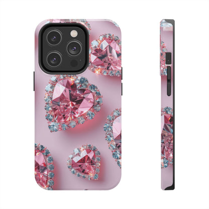 Coque de téléphone - Motif diamant rose